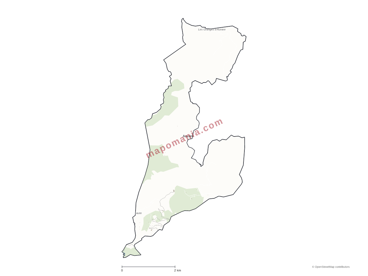 Carte de Auvare à personnaliser