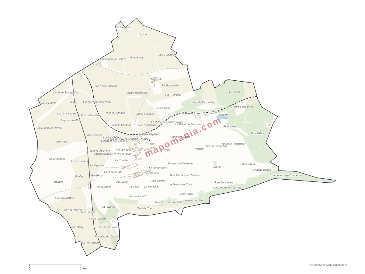 Carte de Sancy à personnaliser