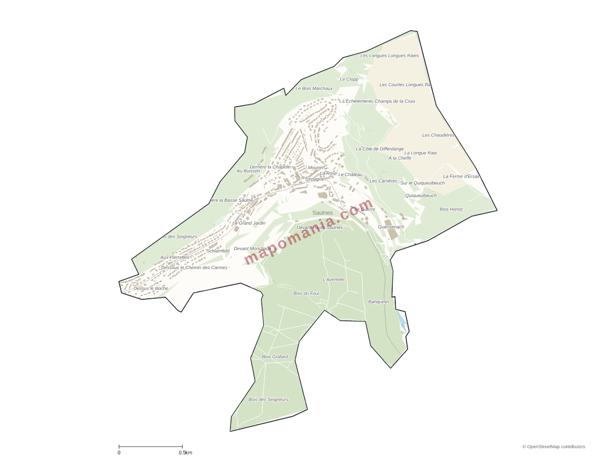Carte de Saulnes à personnaliser