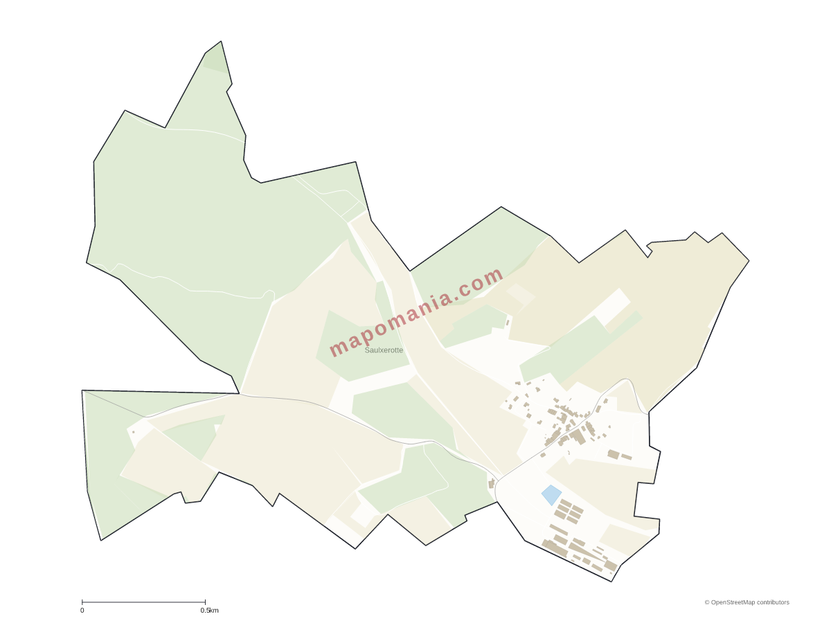 Carte de Saulxerotte à personnaliser