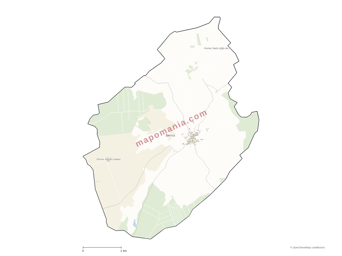 Carte de Serres à personnaliser