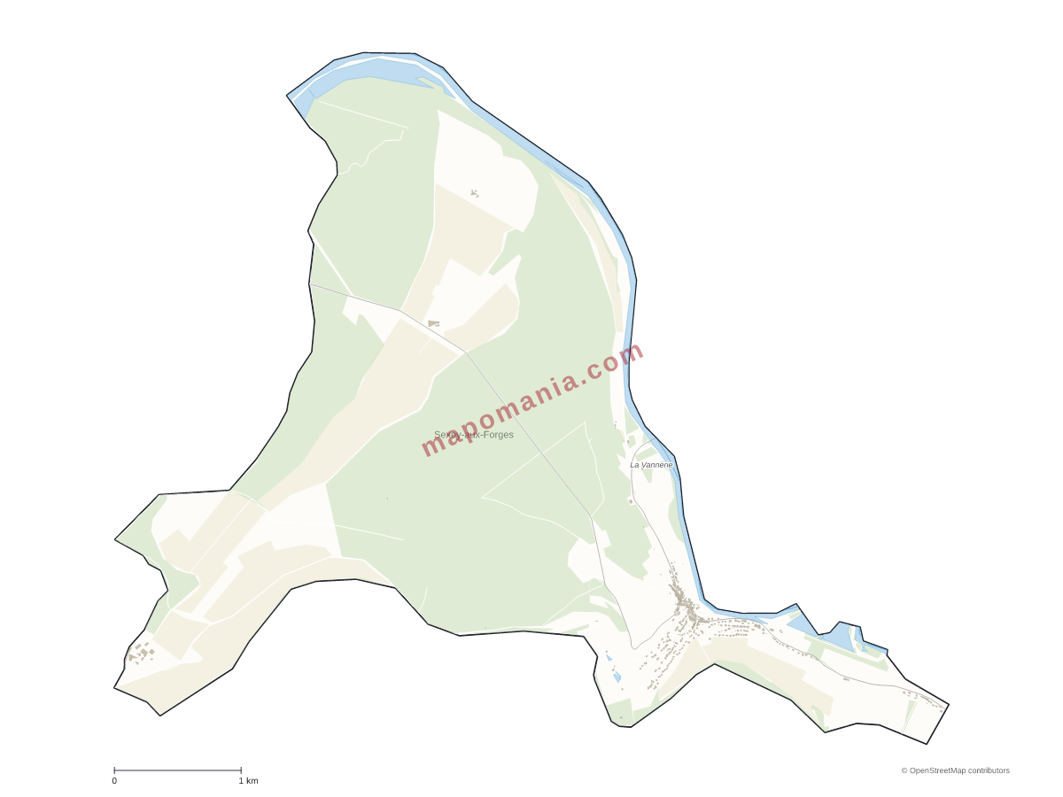 Carte de Sexey-aux-Forges à personnaliser