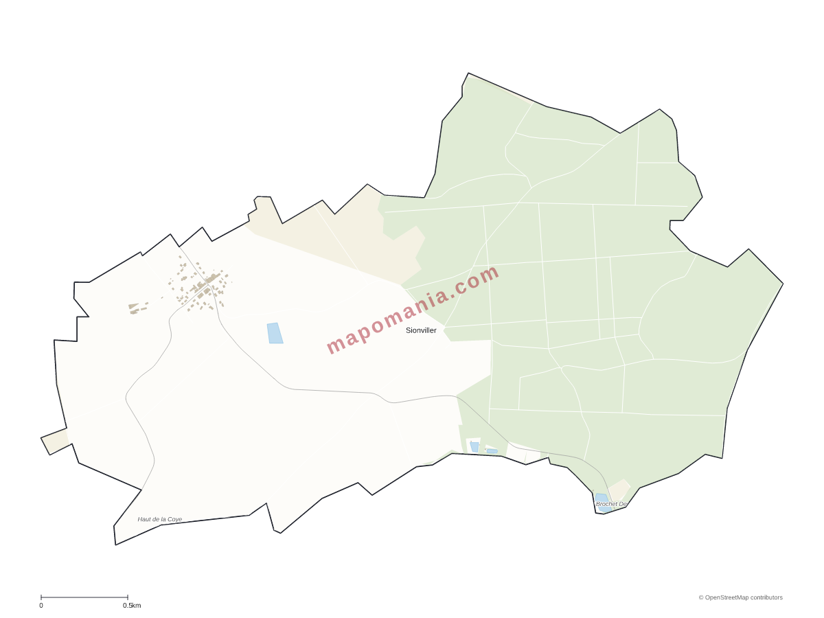 Carte de Sionviller à personnaliser