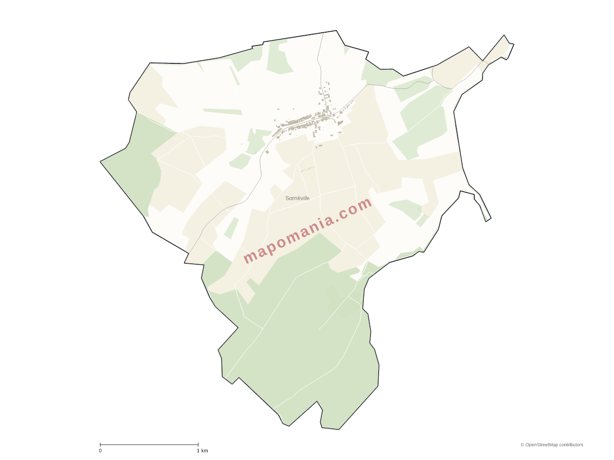 Carte de Sornéville à personnaliser