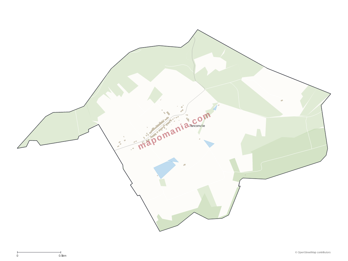 Carte de Tanconville à personnaliser