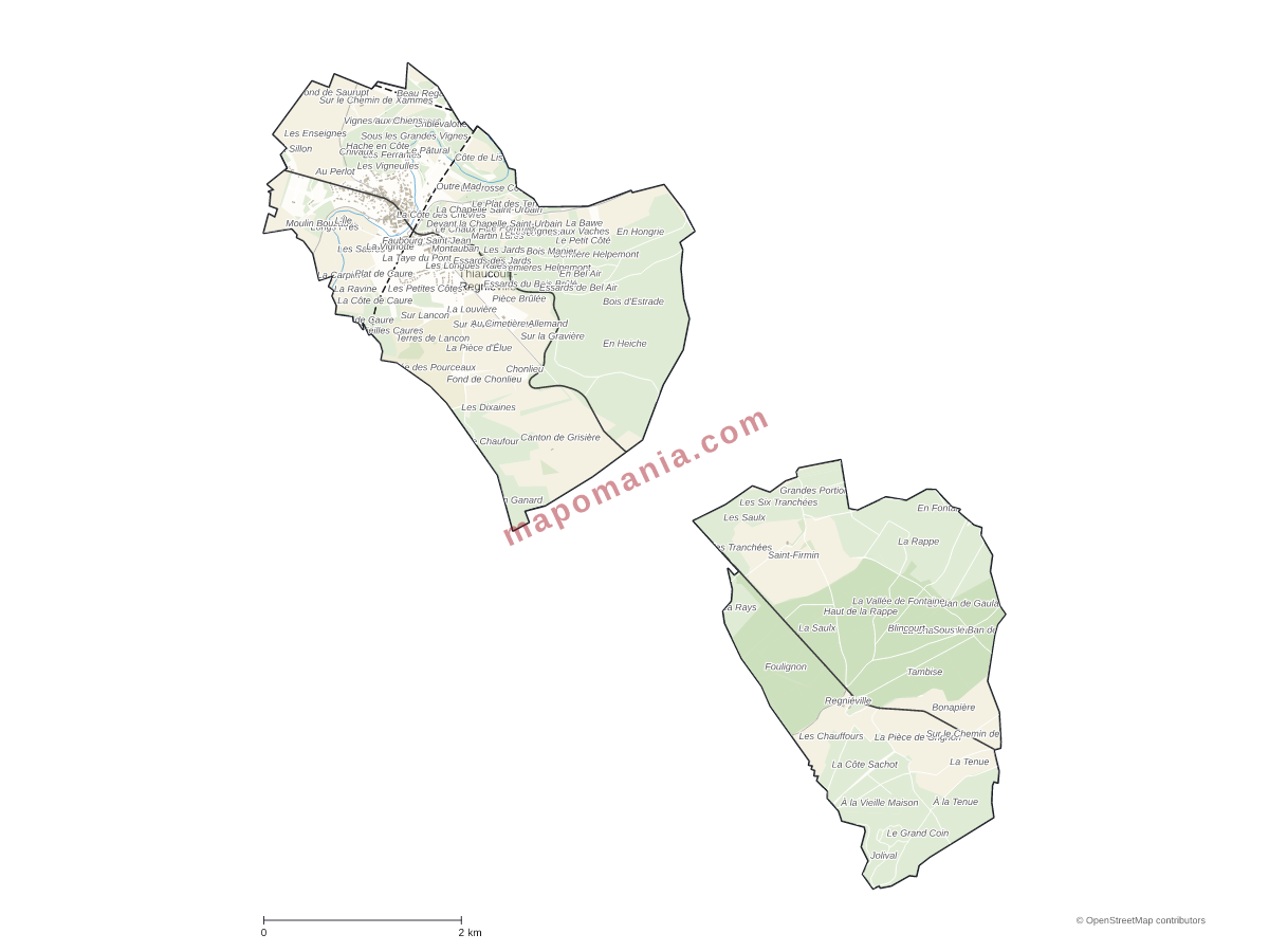 Carte de Thiaucourt-Regniéville à personnaliser