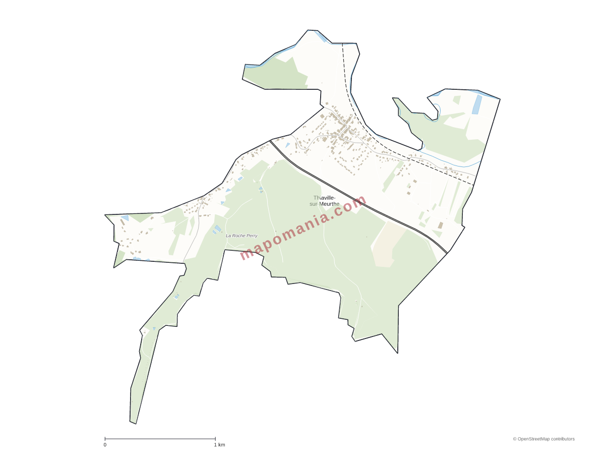 Carte de Thiaville-sur-Meurthe à personnaliser