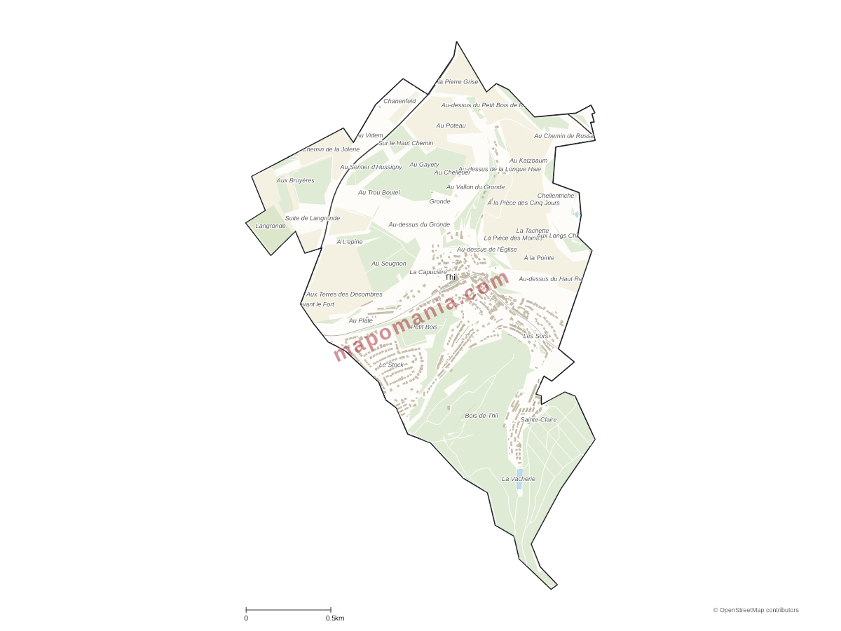 Carte de Thil à personnaliser