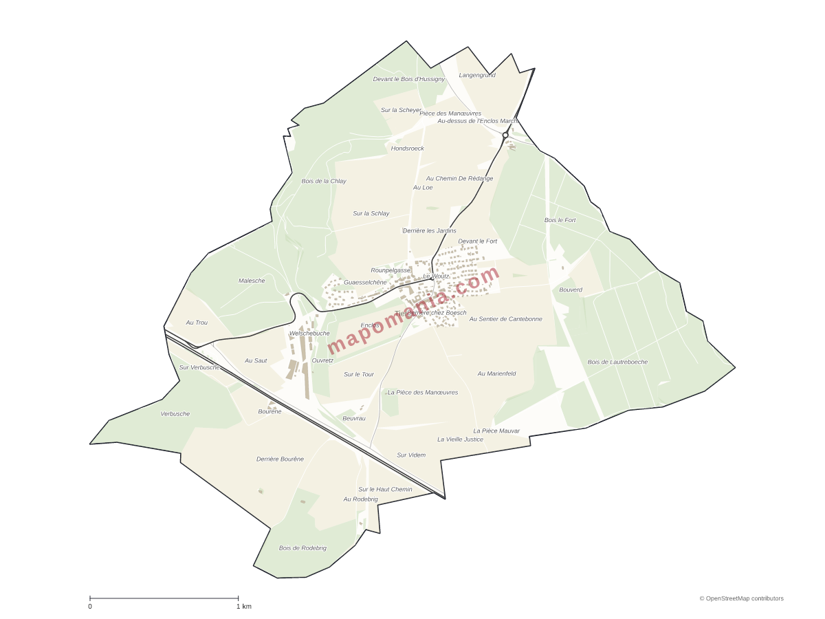 Carte de Tiercelet à personnaliser