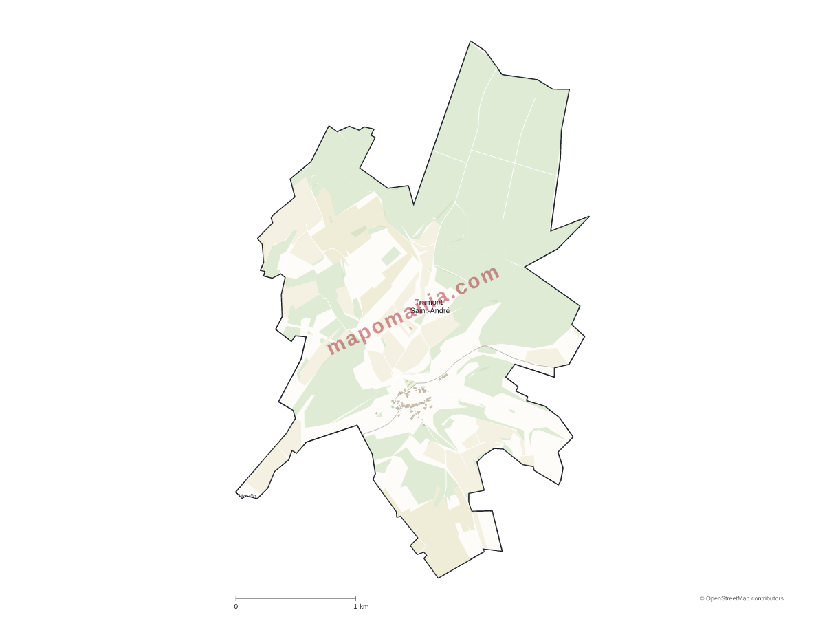 Carte de Tramont-Saint-André à personnaliser
