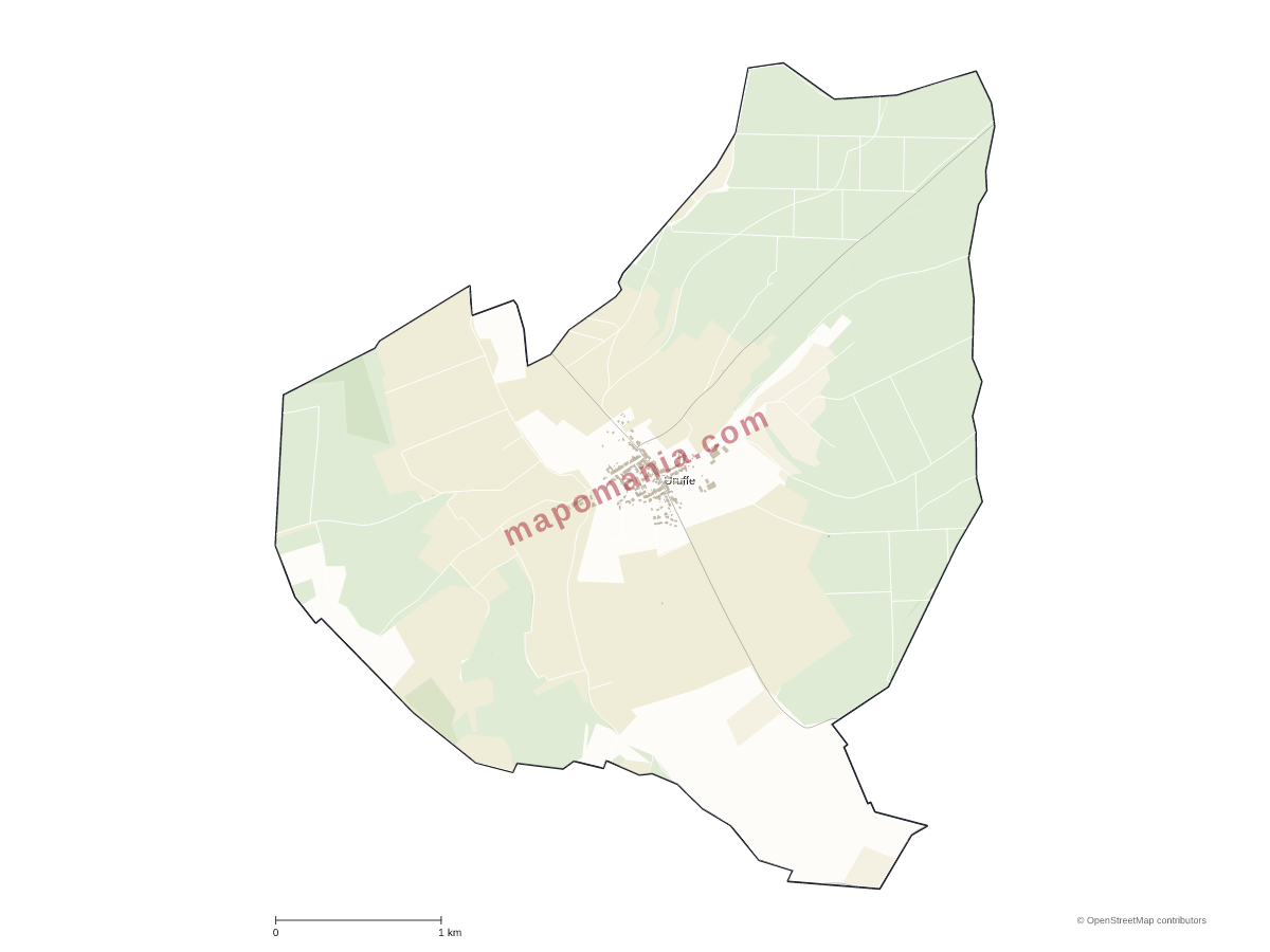 Carte de Uruffe à personnaliser