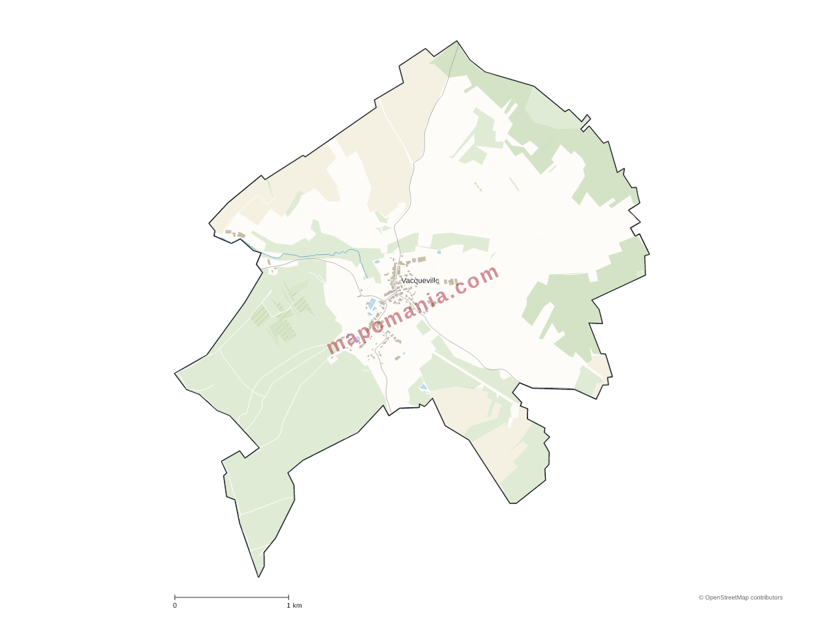 Carte de Vacqueville à personnaliser