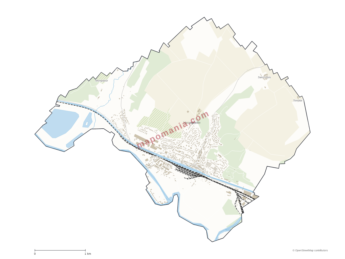 Carte de Varangéville à personnaliser