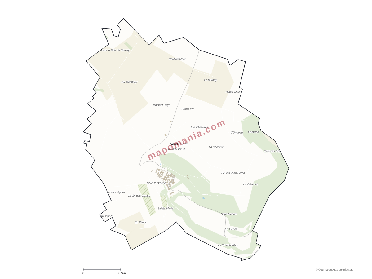 Carte de Vaudémont à personnaliser