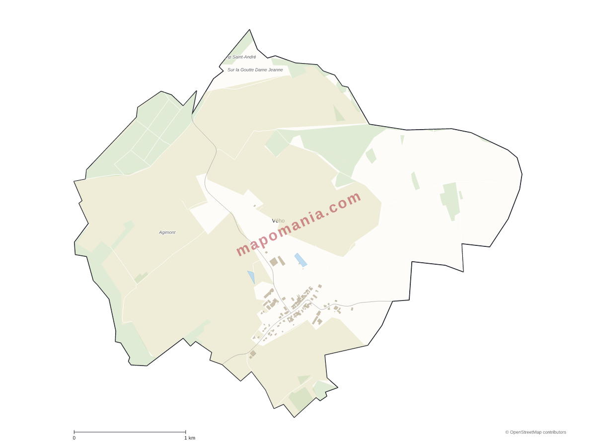 Carte de Vého à personnaliser