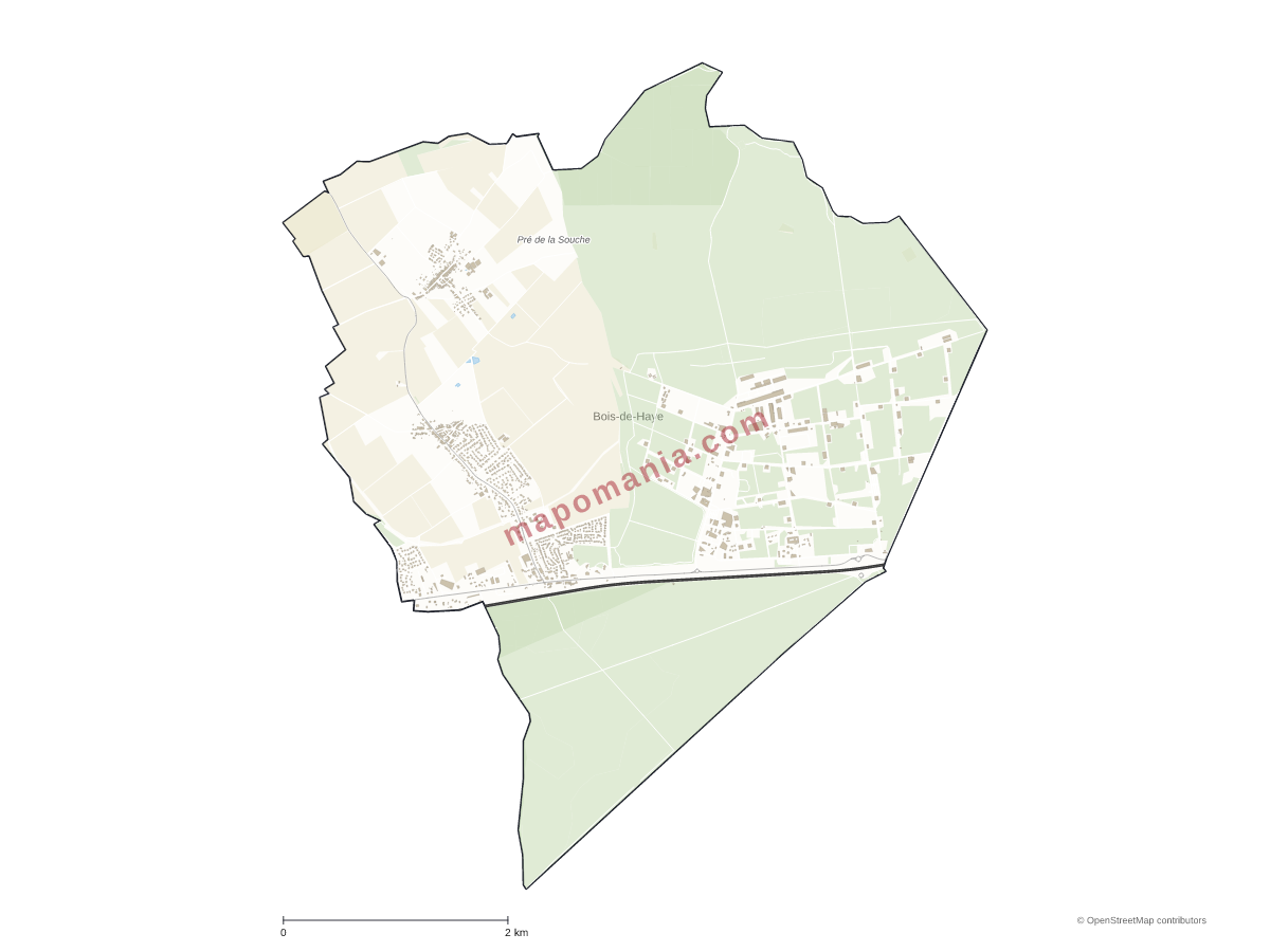 Carte de Bois-de-Haye à personnaliser