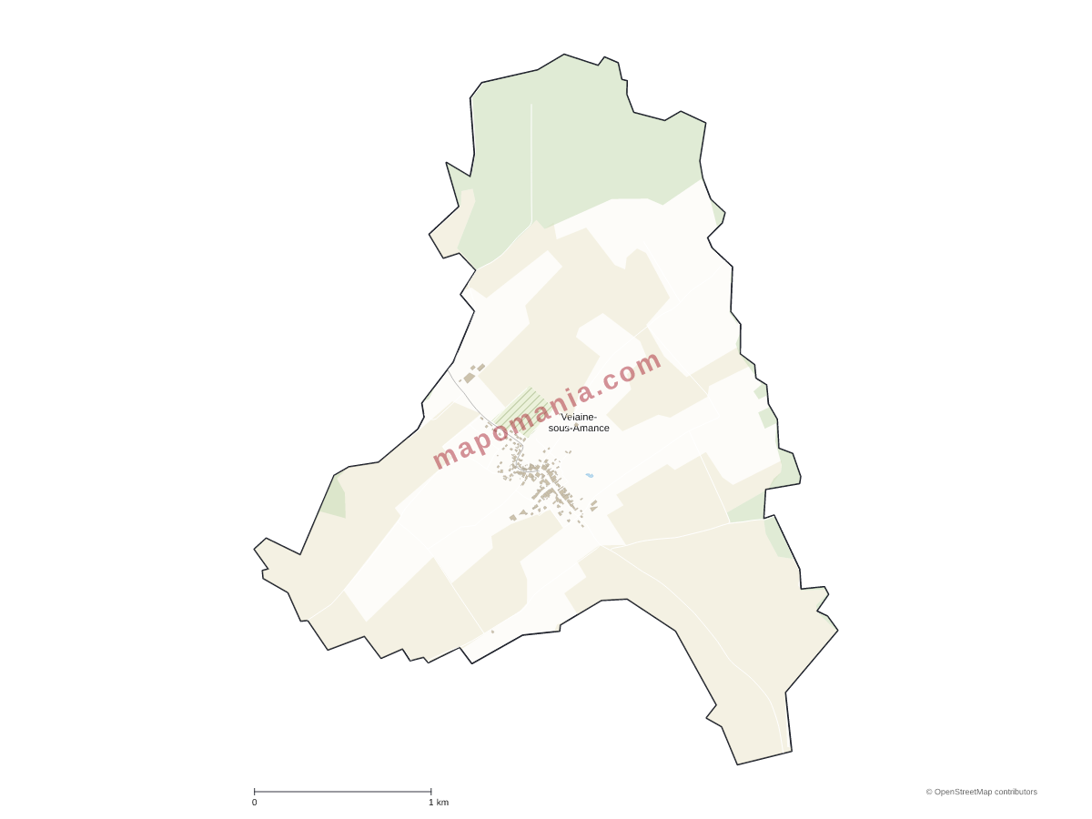 Carte de Velaine-sous-Amance à personnaliser