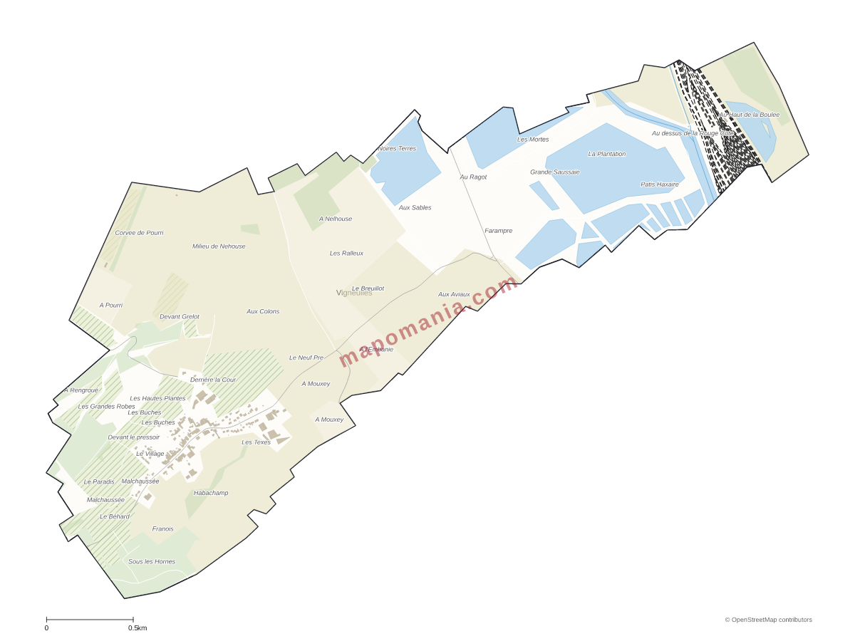 Carte de Vigneulles à personnaliser