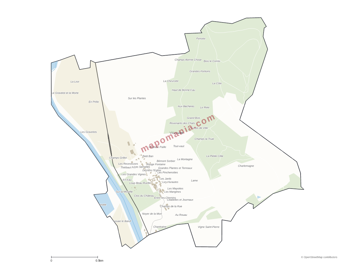 Carte de Vittonville à personnaliser