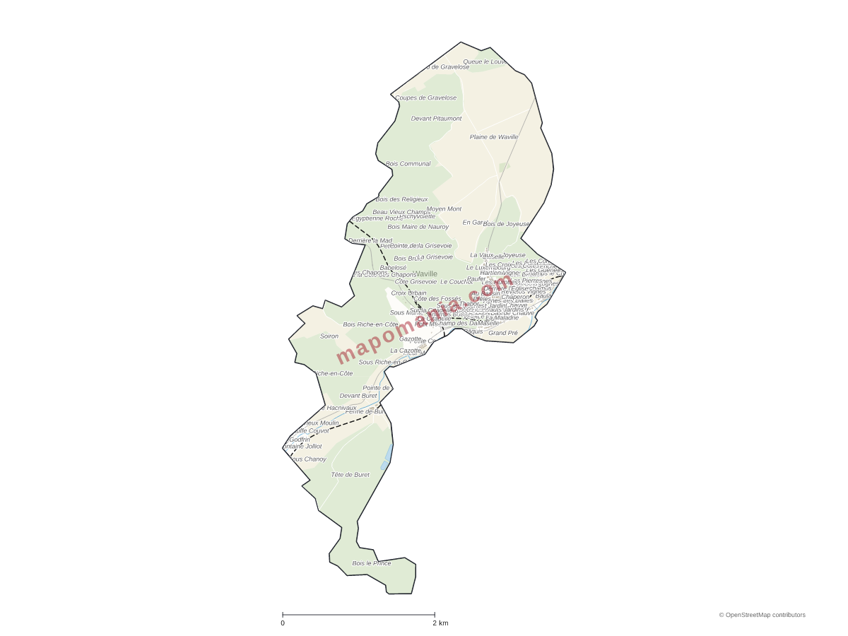 Carte de Waville à personnaliser