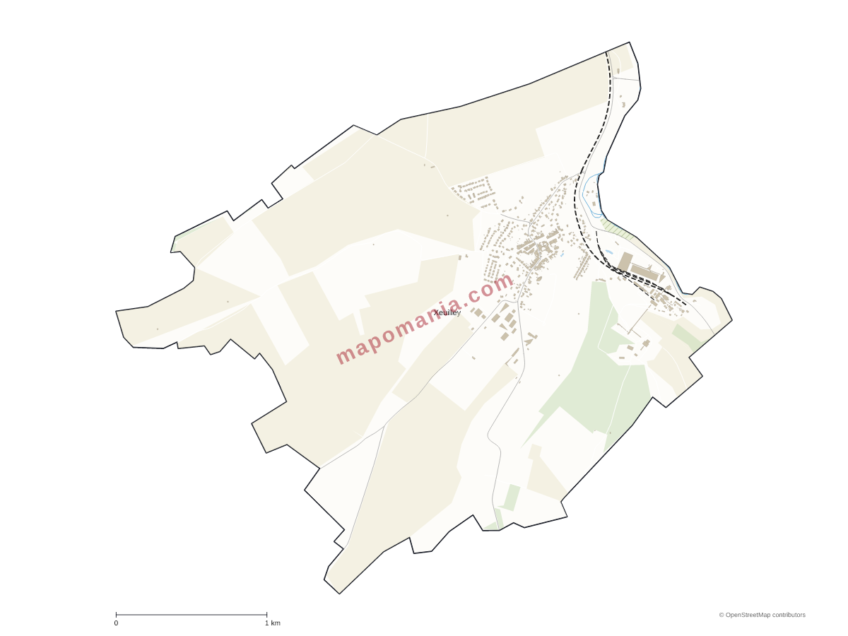 Carte de Xeuilley à personnaliser