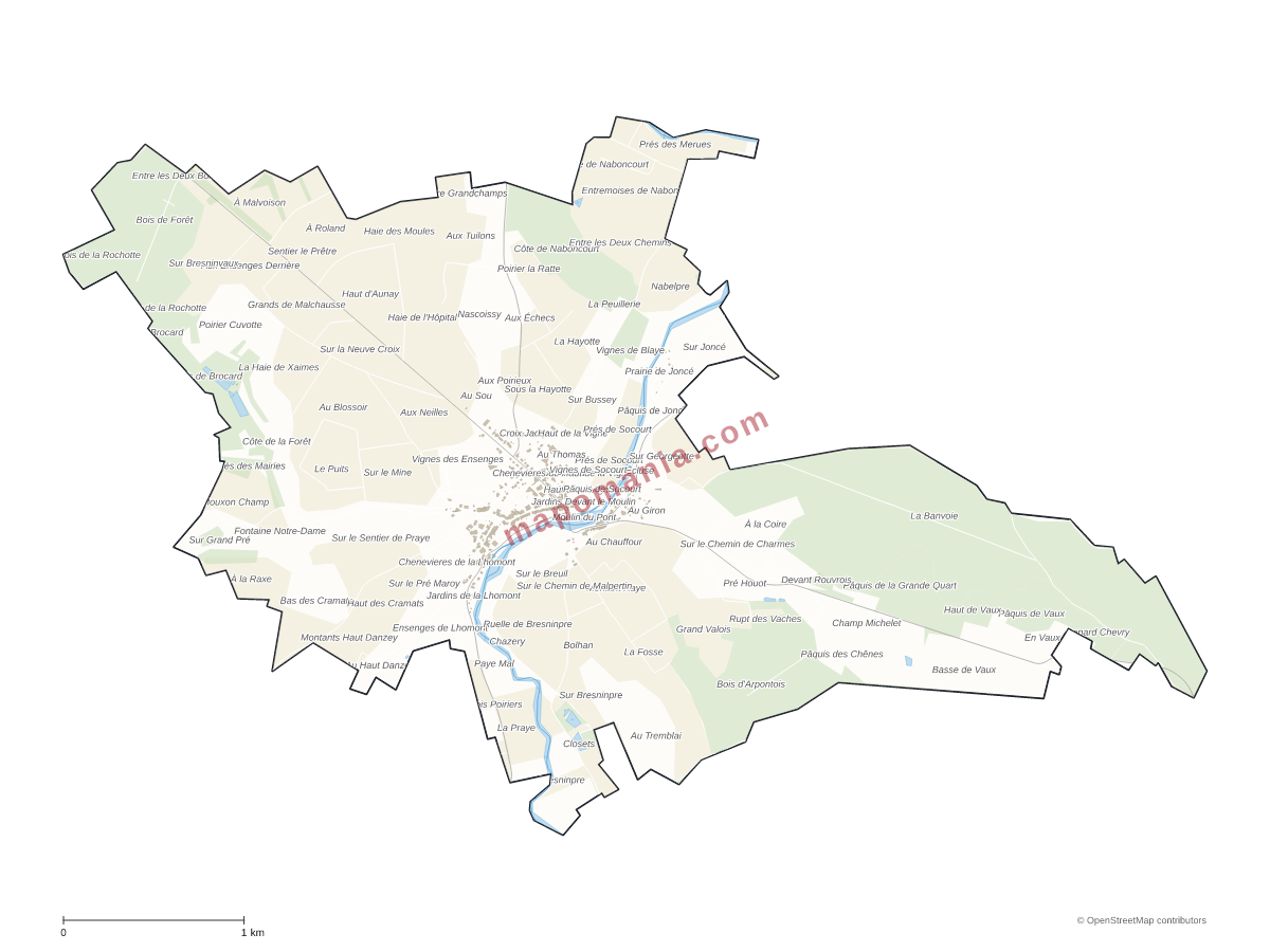 Carte de Xirocourt à personnaliser