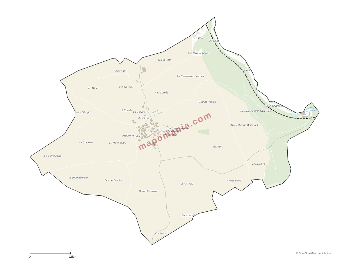 Carte de Han-devant-Pierrepont à personnaliser
