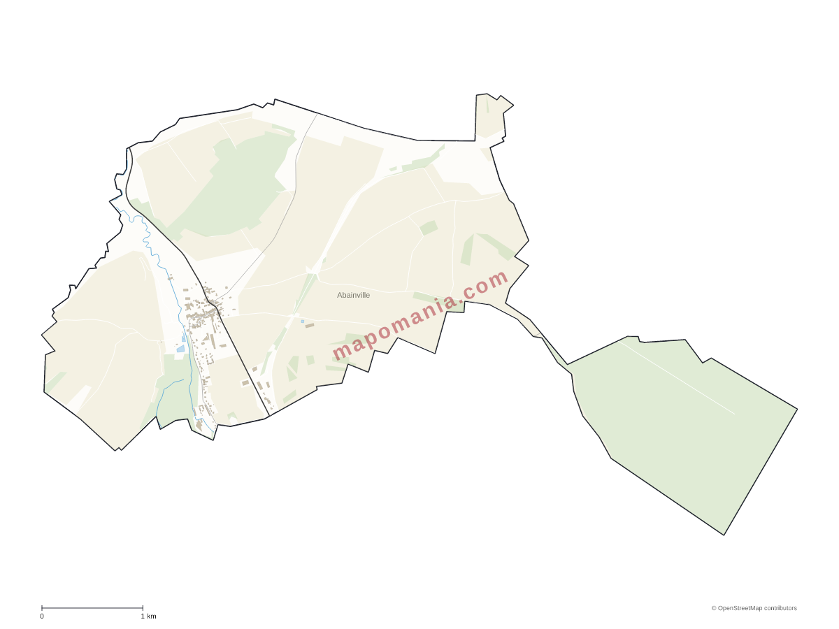 Carte de Abainville à personnaliser