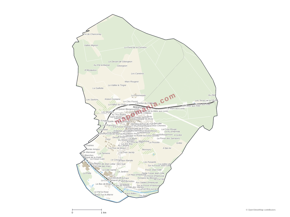 Carte de Ancerville à personnaliser