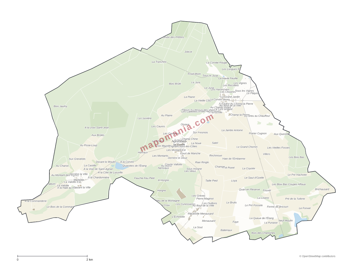 Carte de Apremont-la-Forêt à personnaliser