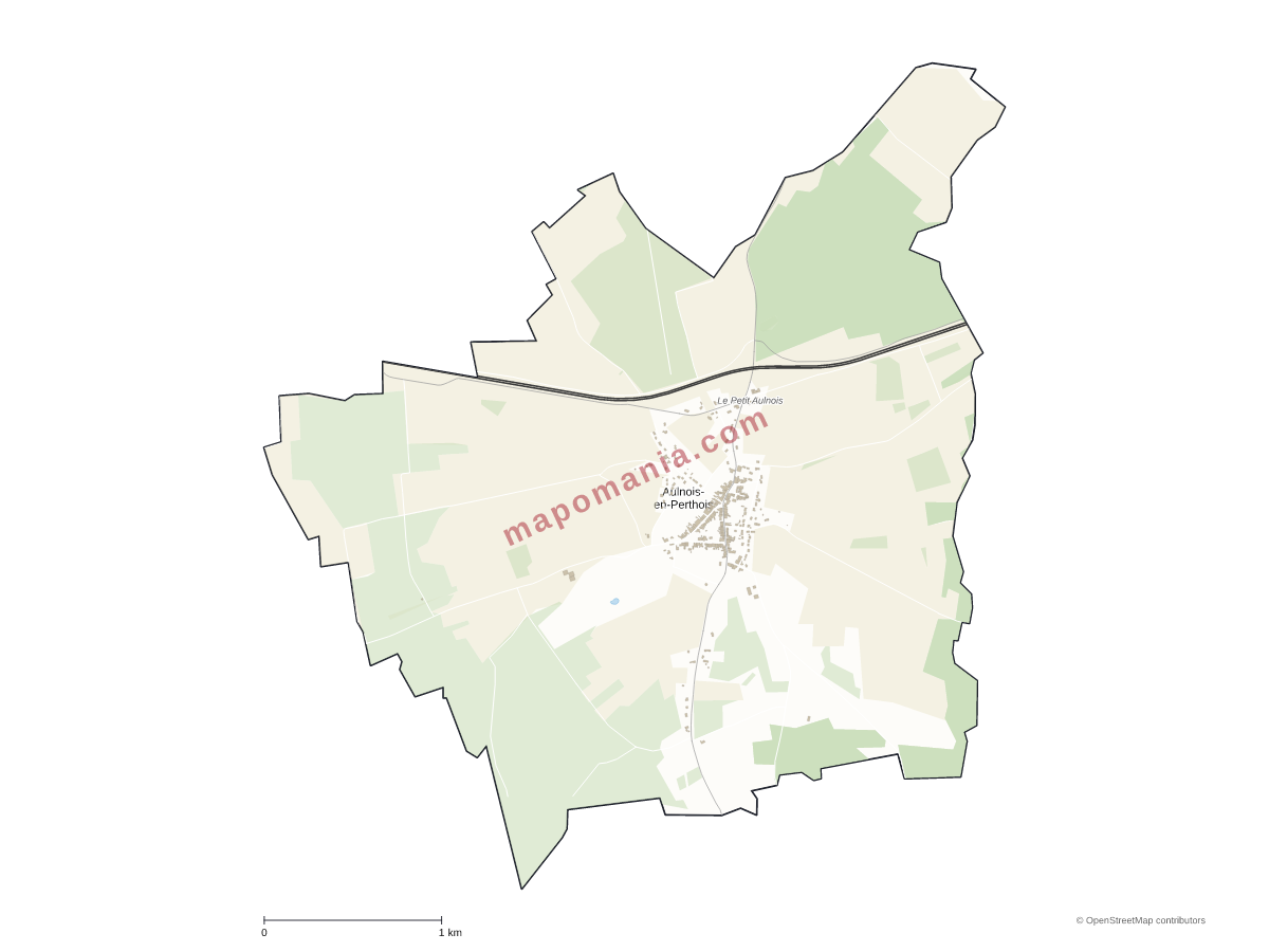 Carte de Aulnois-en-Perthois à personnaliser