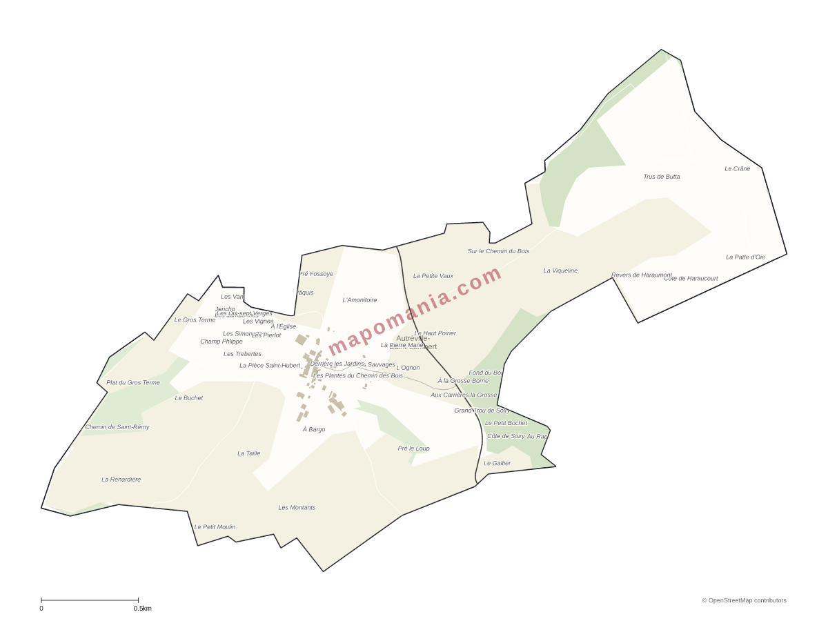 Carte de Autréville-Saint-Lambert à personnaliser