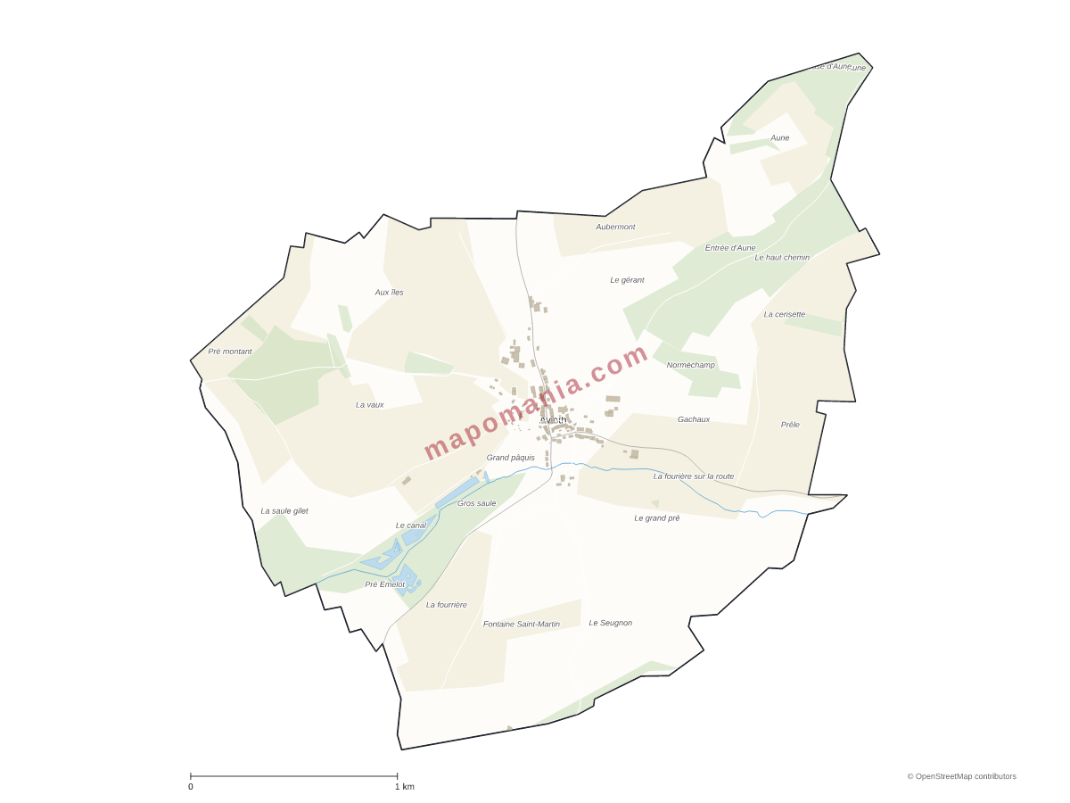 Carte de Avioth à personnaliser