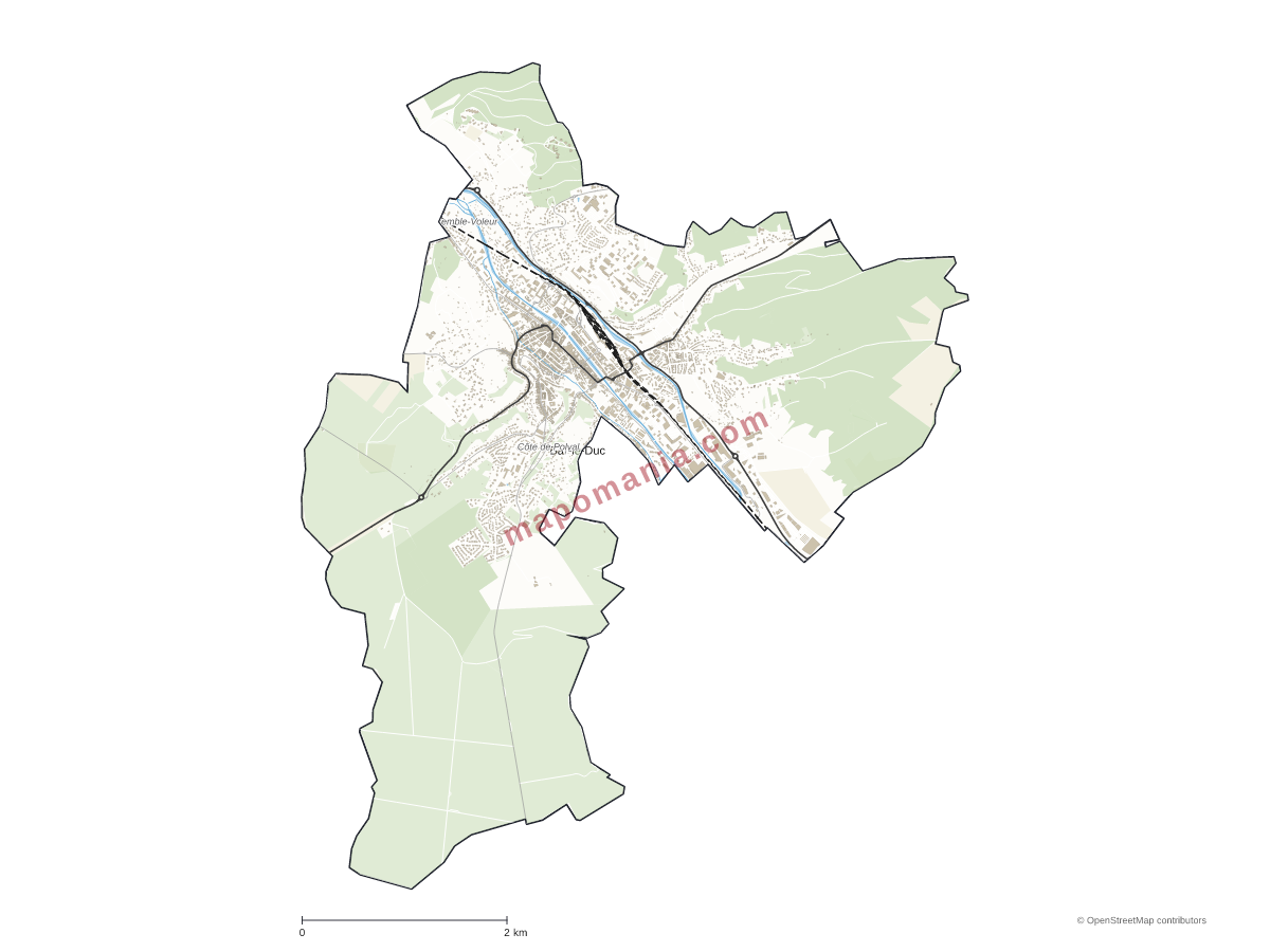 Carte de Bar-le-Duc à personnaliser