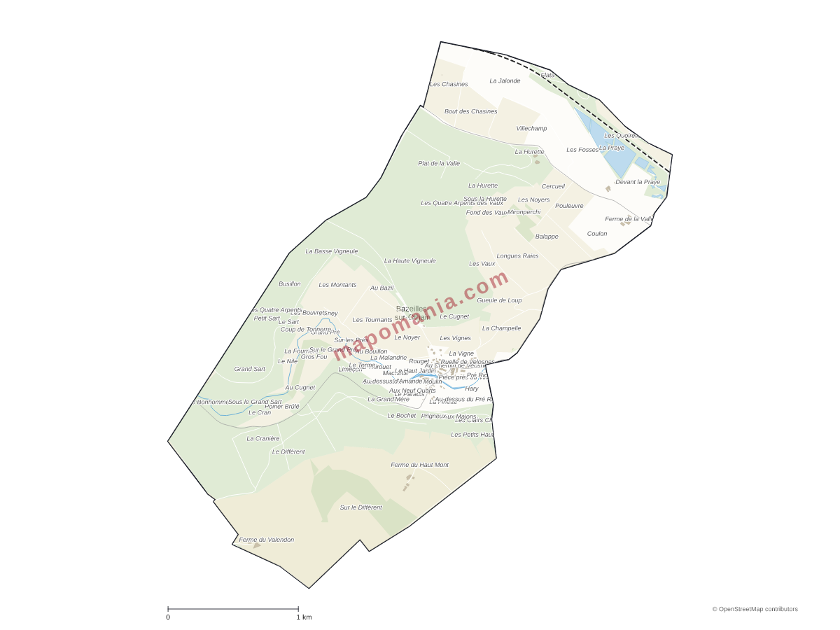 Carte de Bazeilles-sur-Othain à personnaliser