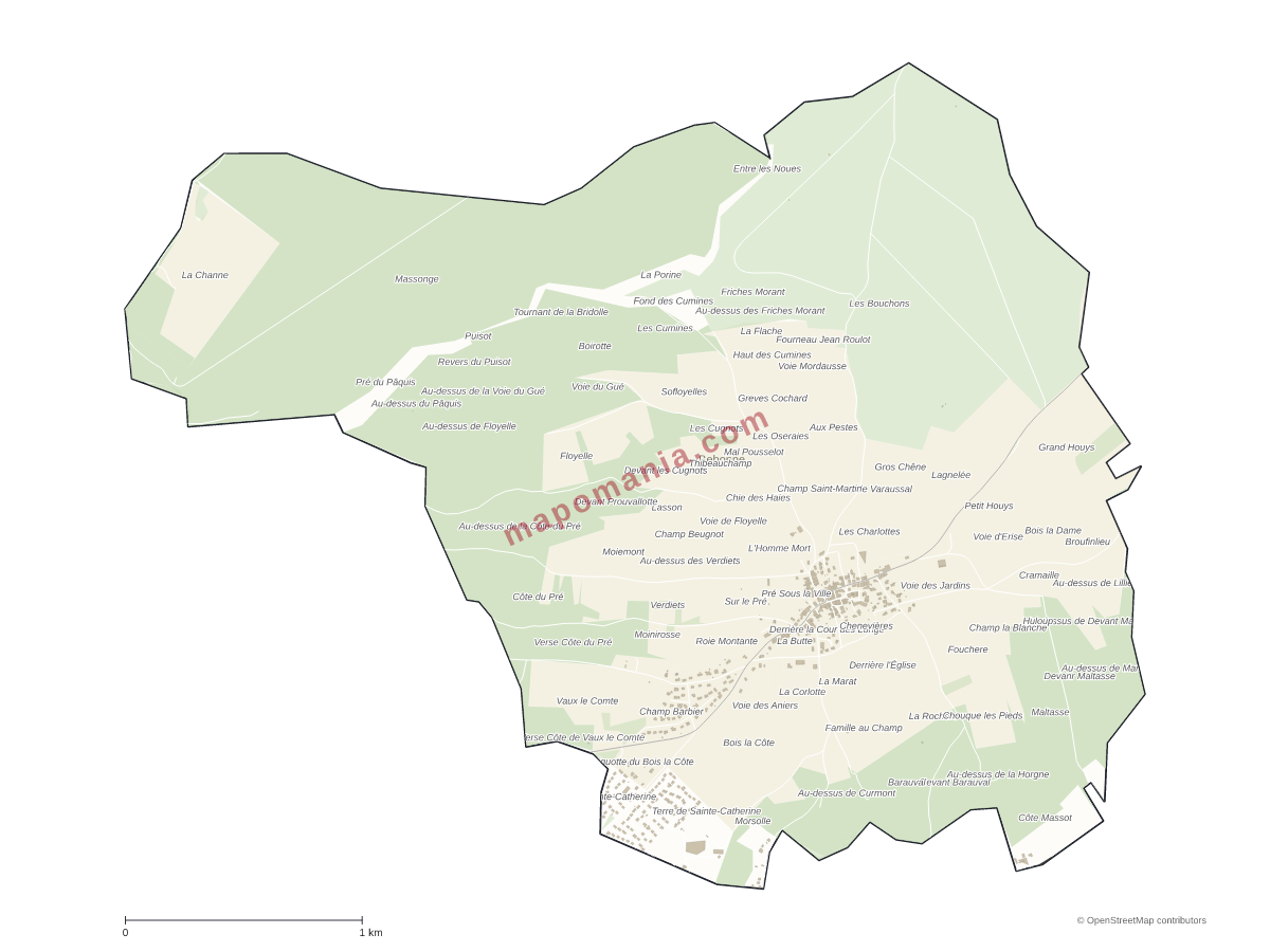 Carte de Behonne à personnaliser
