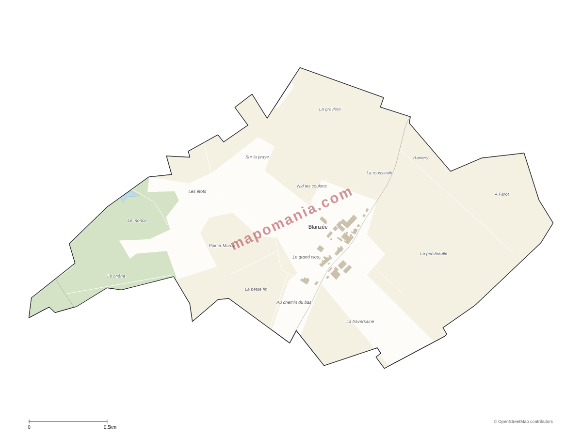 Carte de Blanzée à personnaliser