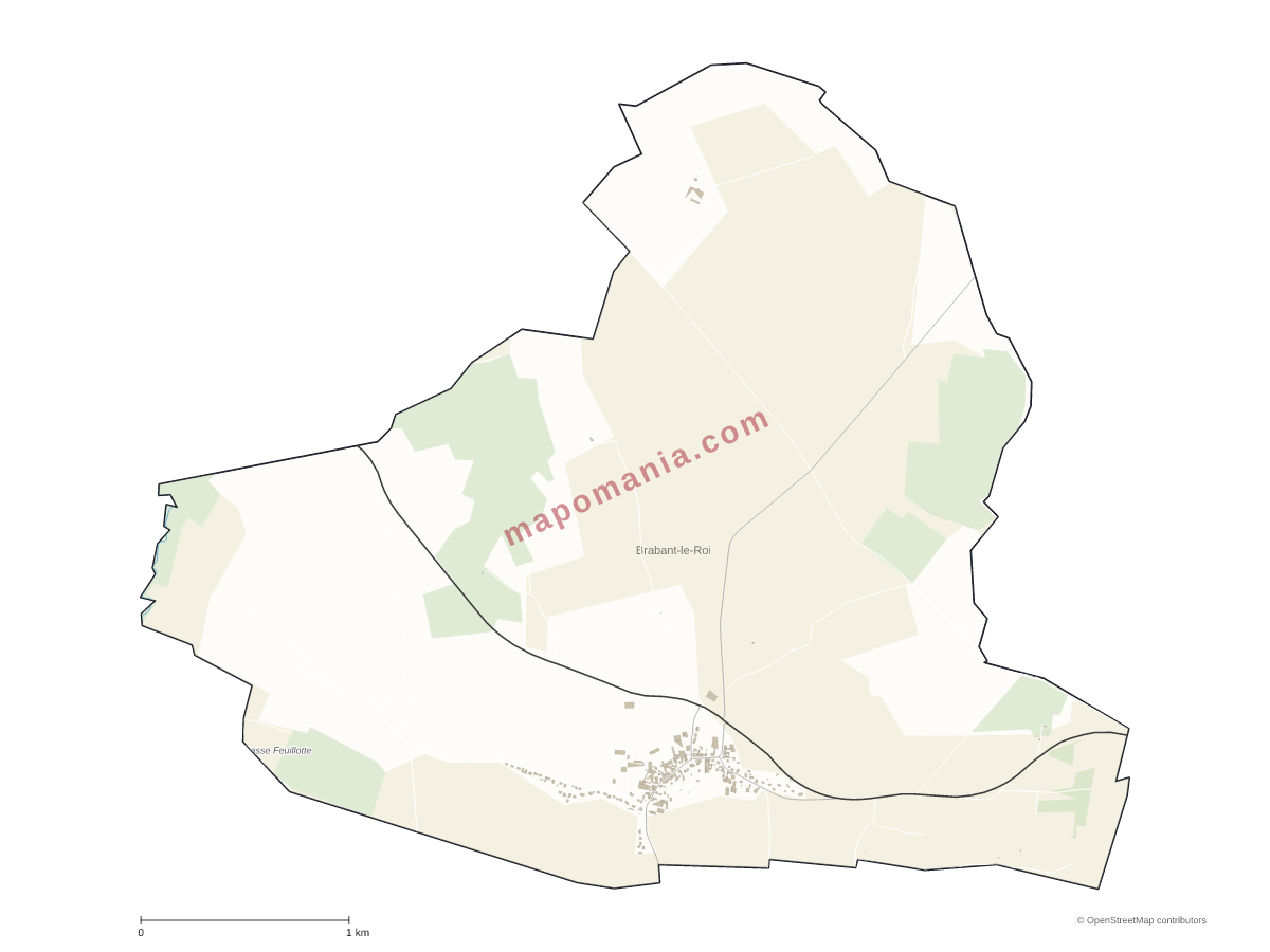 Carte de Brabant-le-Roi à personnaliser