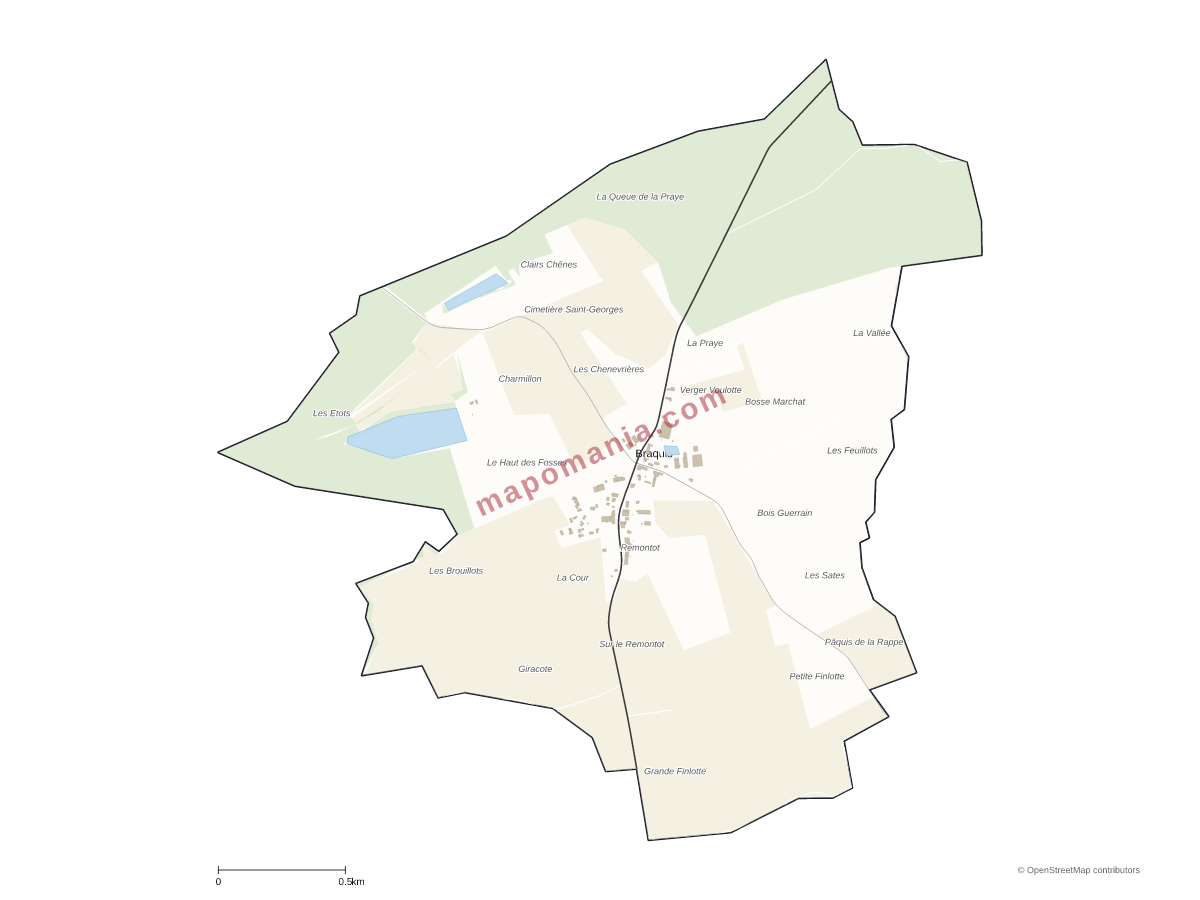 Carte de Braquis à personnaliser