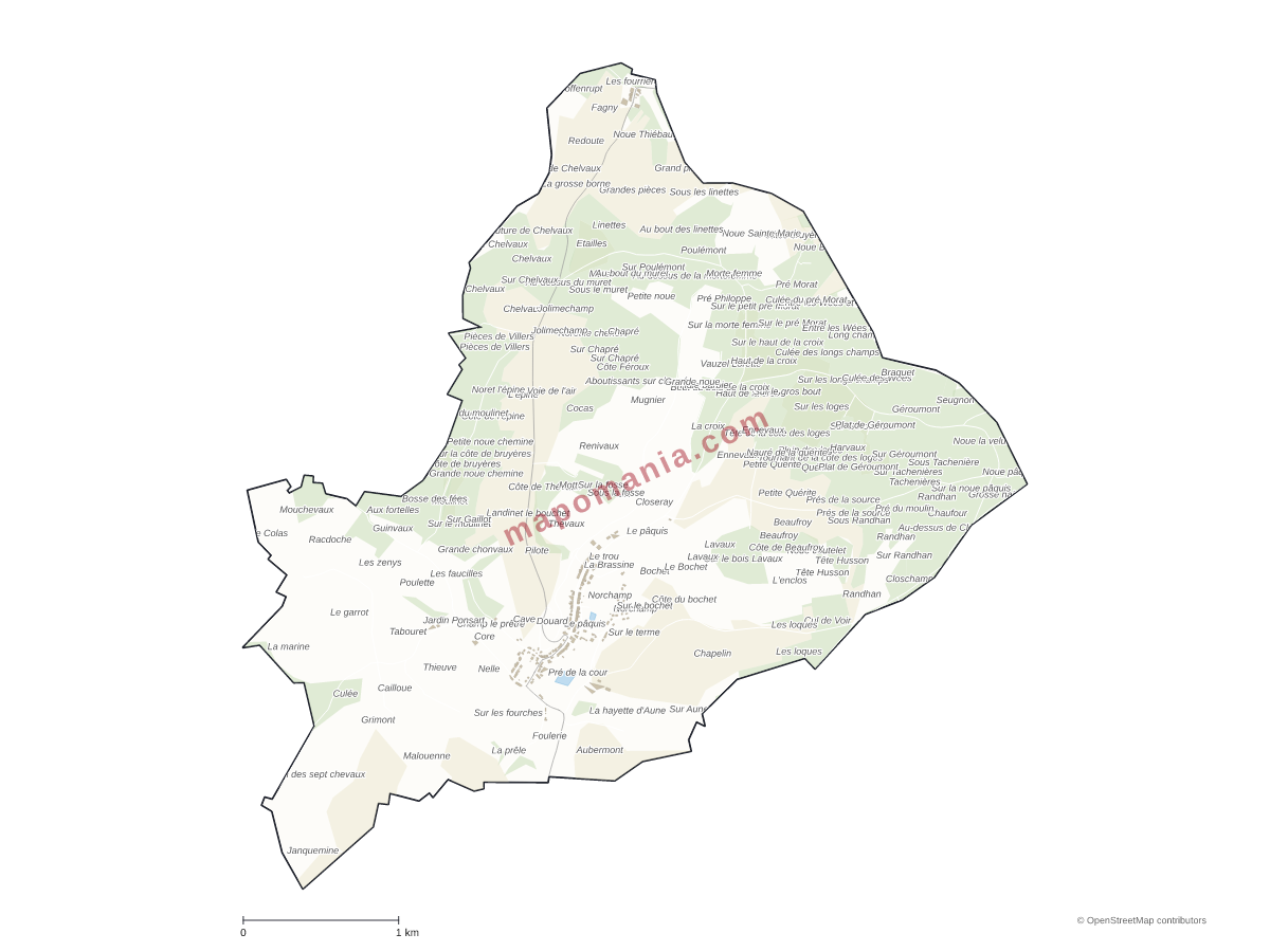 Carte de Breux à personnaliser