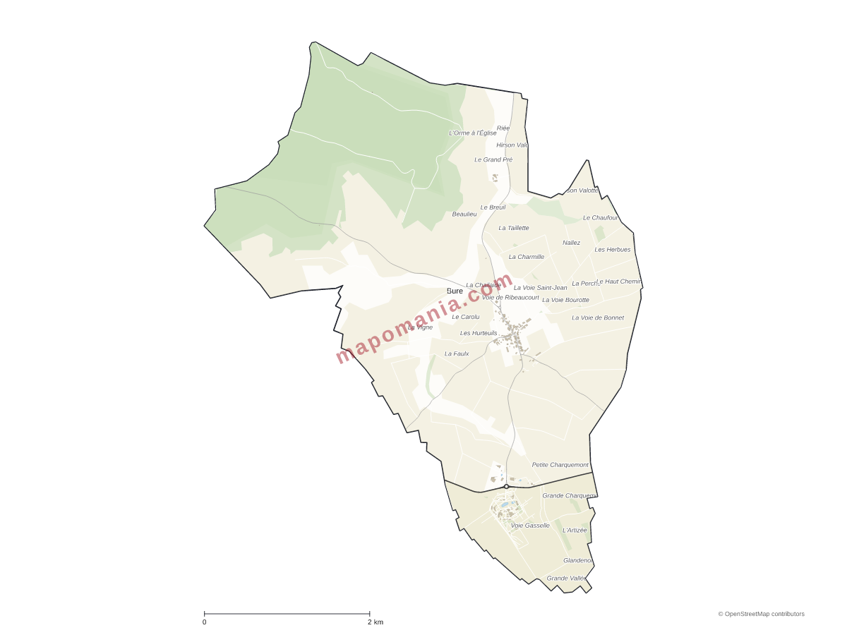 Carte de Bure à personnaliser