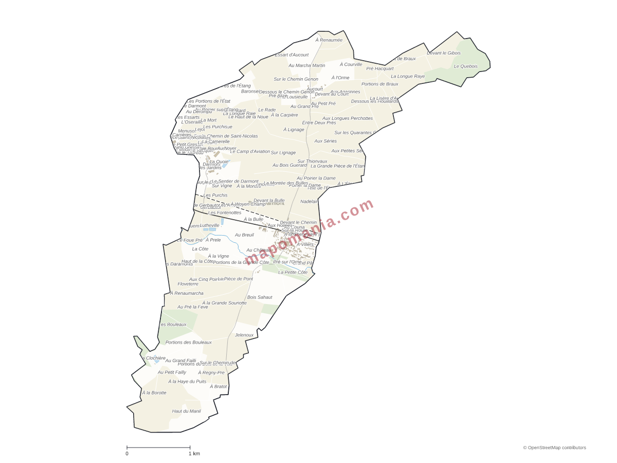 Carte de Buzy-Darmont à personnaliser