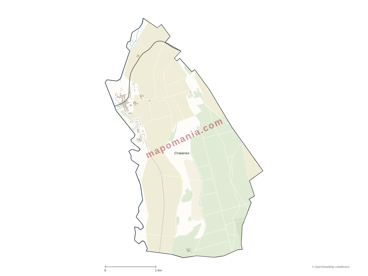 Carte de Chalaines à personnaliser