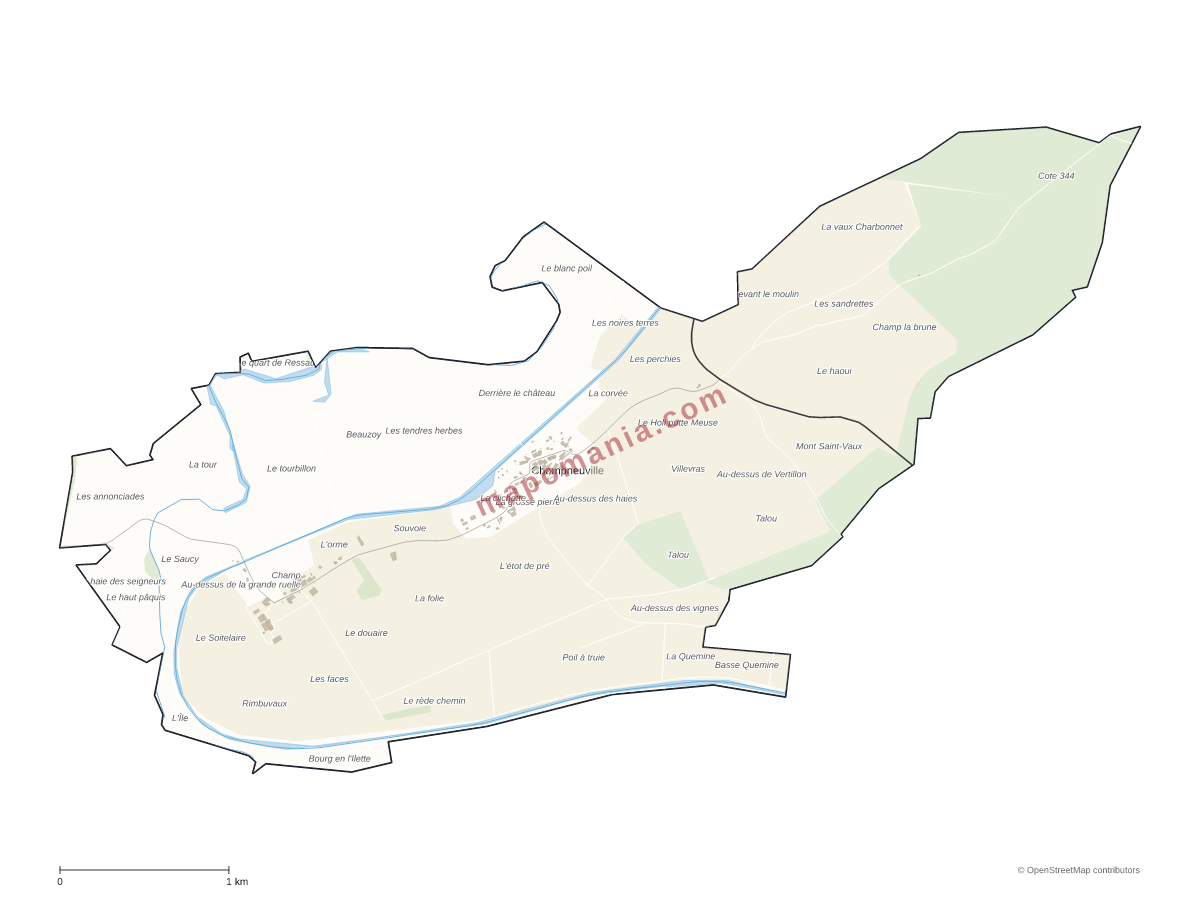 Carte de Champneuville à personnaliser