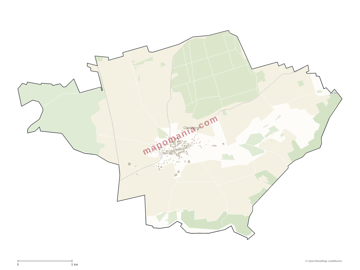 Carte de Chardogne à personnaliser