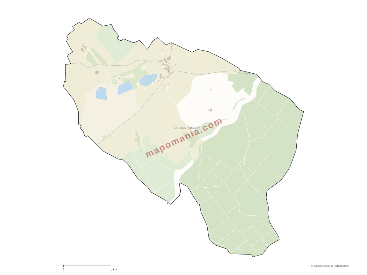 Carte de Chassey-Beaupré à personnaliser