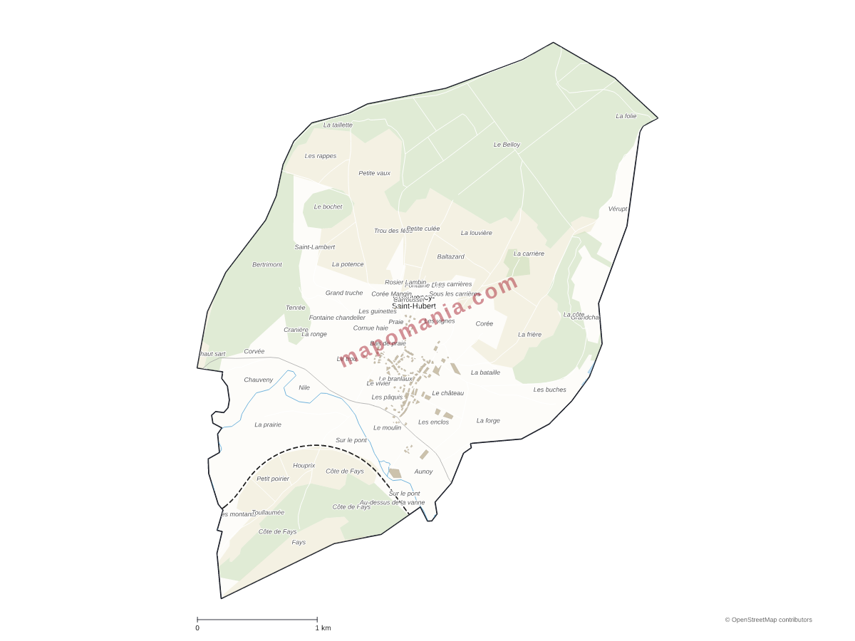 Carte de Chauvency-Saint-Hubert à personnaliser