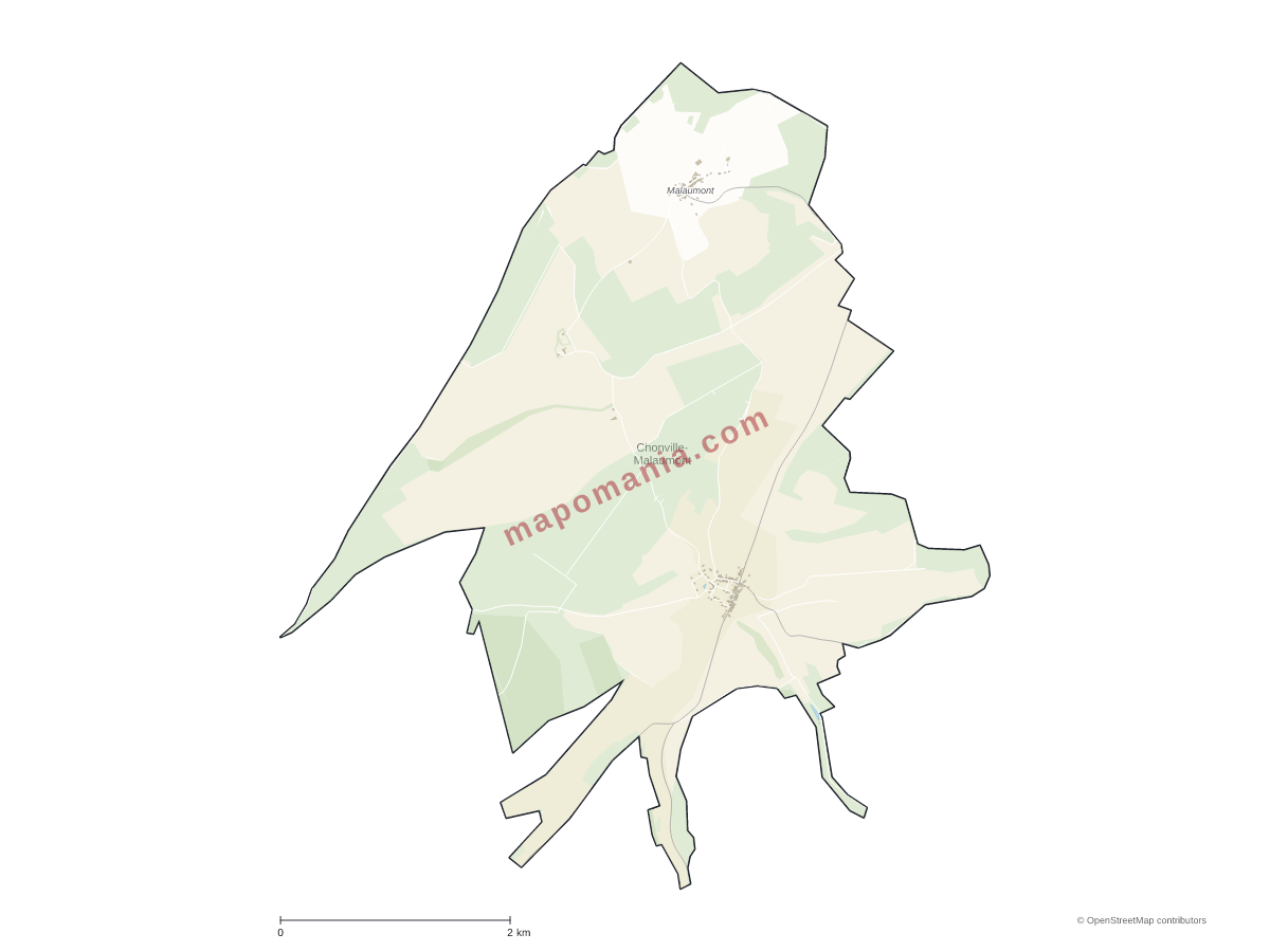 Carte de Chonville-Malaumont à personnaliser