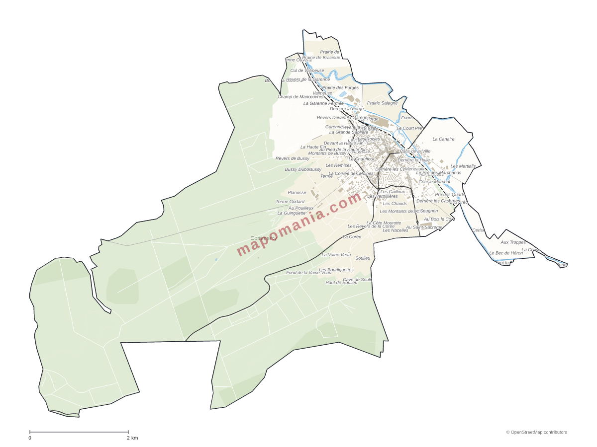 Carte de Commercy à personnaliser