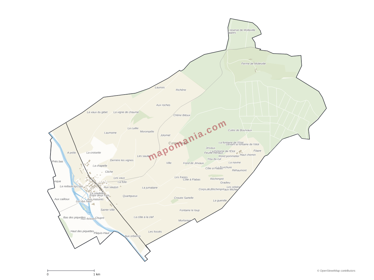 Carte de Consenvoye à personnaliser